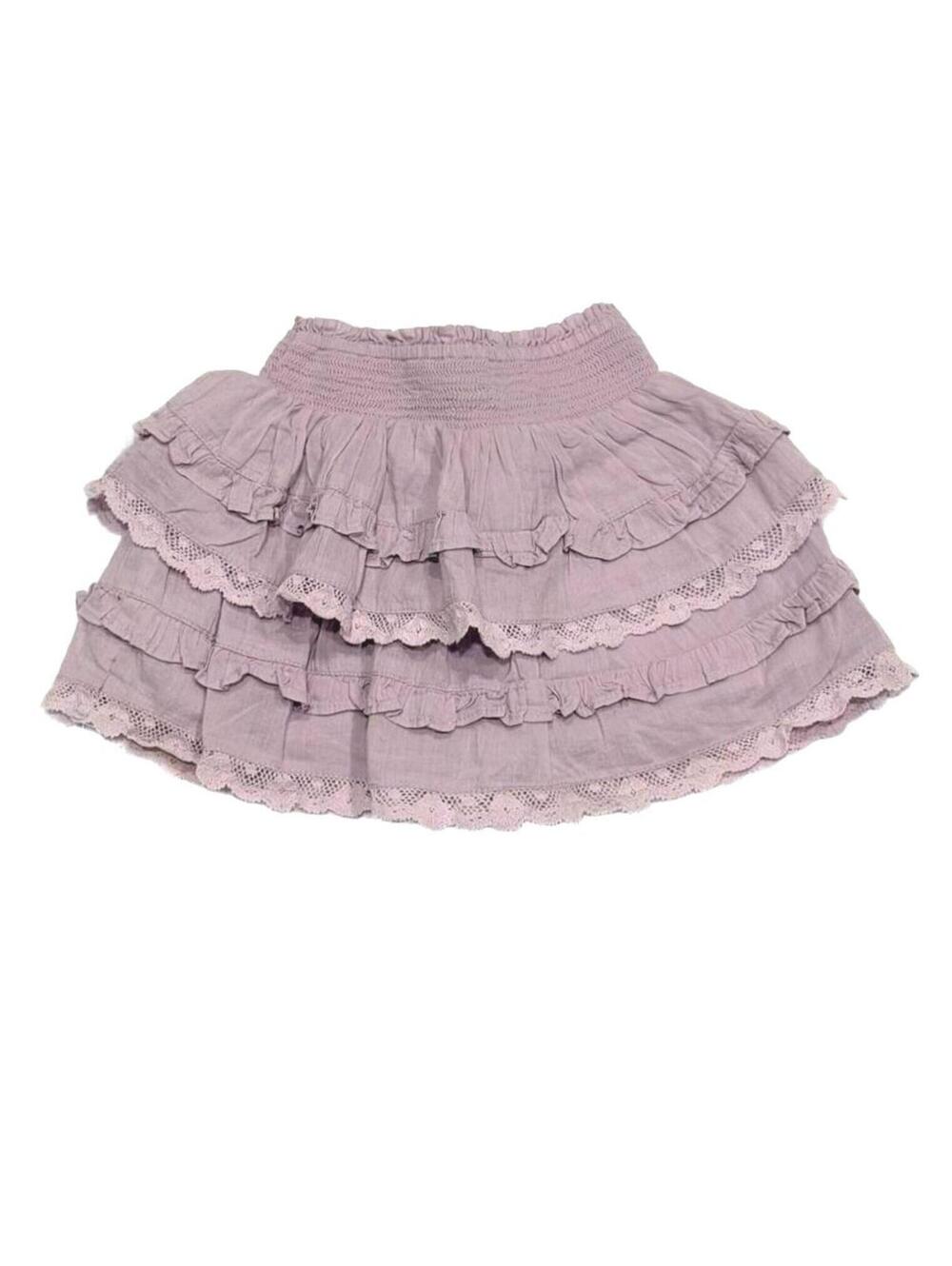 LoveShackFancy Girls Billie Skirt Lilac Purple Ruffle Tiered Lace Size‎ 2-3Y